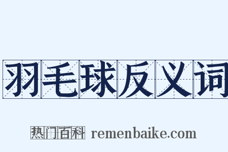 羽毛球反义词是什么意思的图片
